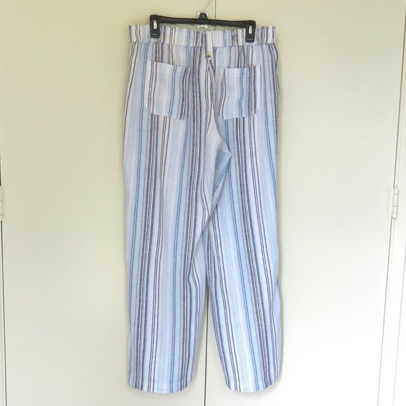 Summer Wide Leg Palazzo Striped Pants Blue White and Charcoal Gray…..625 - Picture 2 of 9